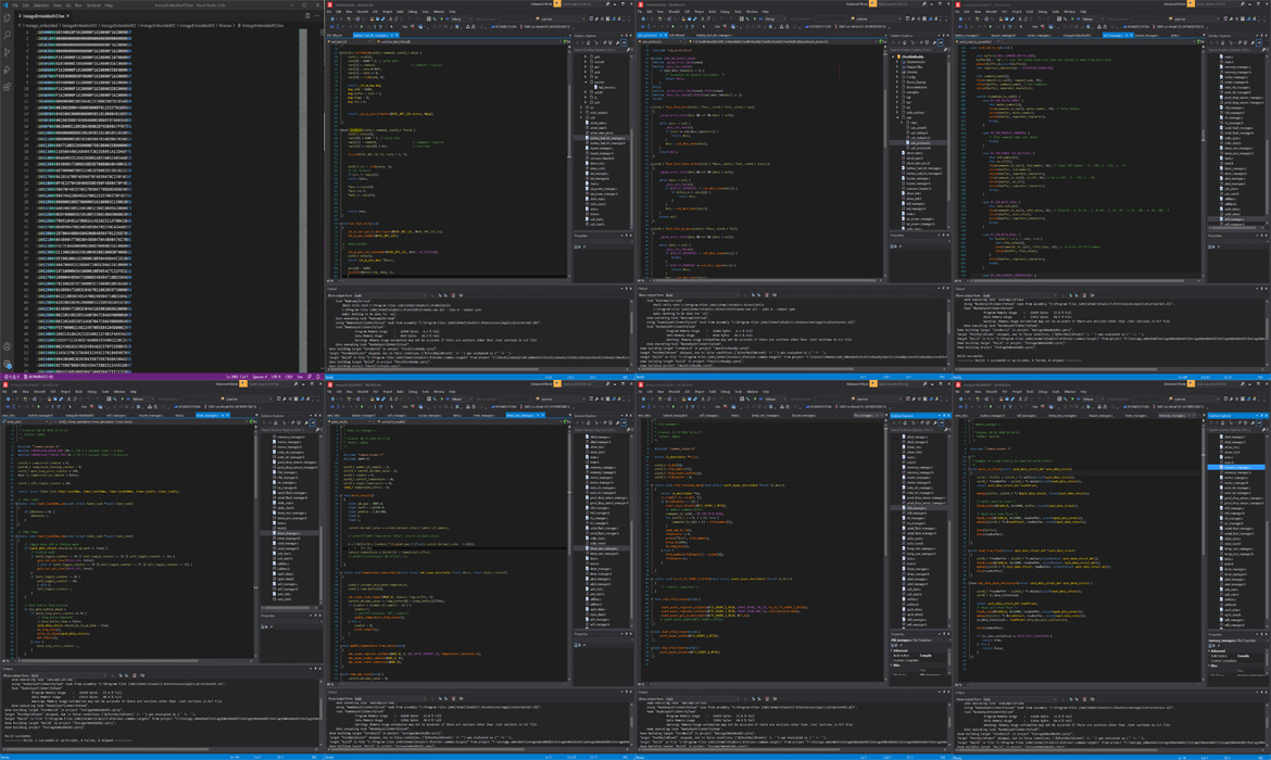 embedded software in atmel studio showing code being written