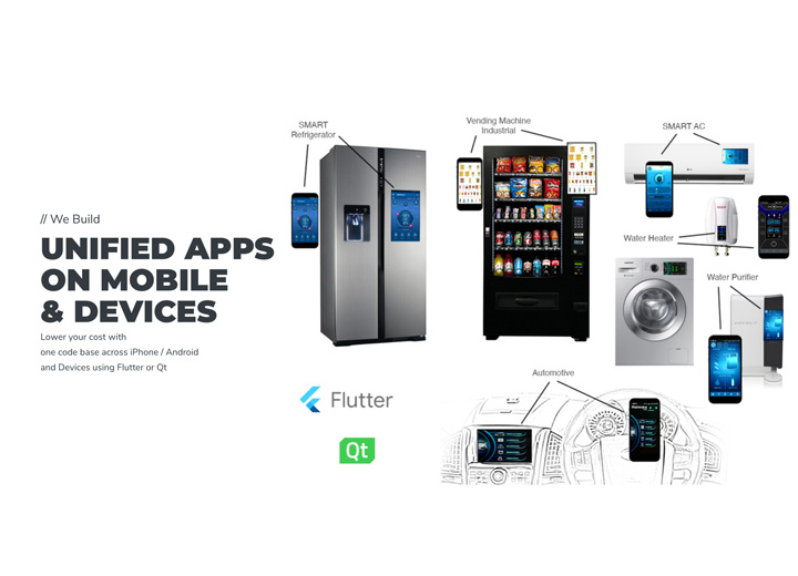 build common apps for mobile and devices using flutter